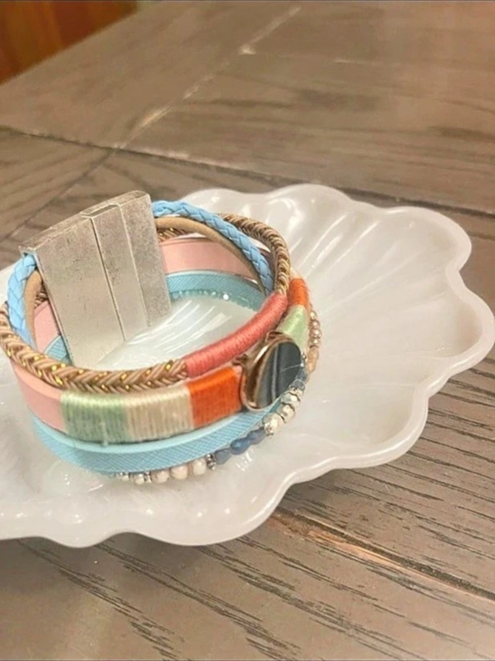 Plunder Bracelet Stack Set in Blue & Multicolor NWT